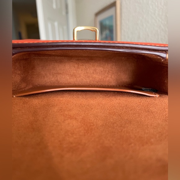 Coach Micro Studio 12 & Mini Skinny ID Case in Sun Orange, Coach Charm Set NWT - Picture 10 of 17